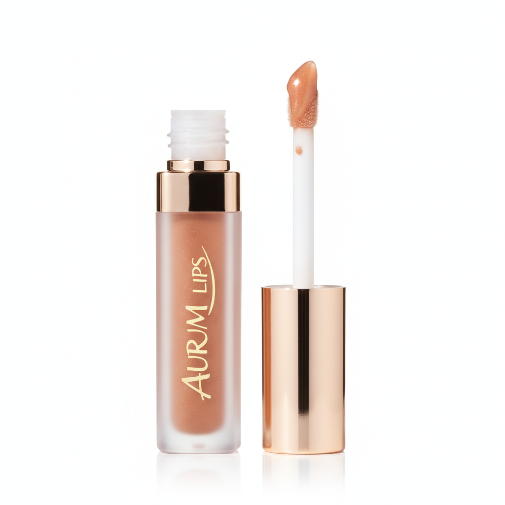 Korean Collagen Lip Plumper nude and champagne packaging